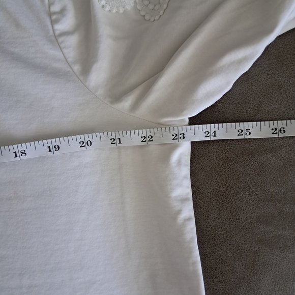 Talbots White Blouse with Lace Sleeves - Picture 4 of 8